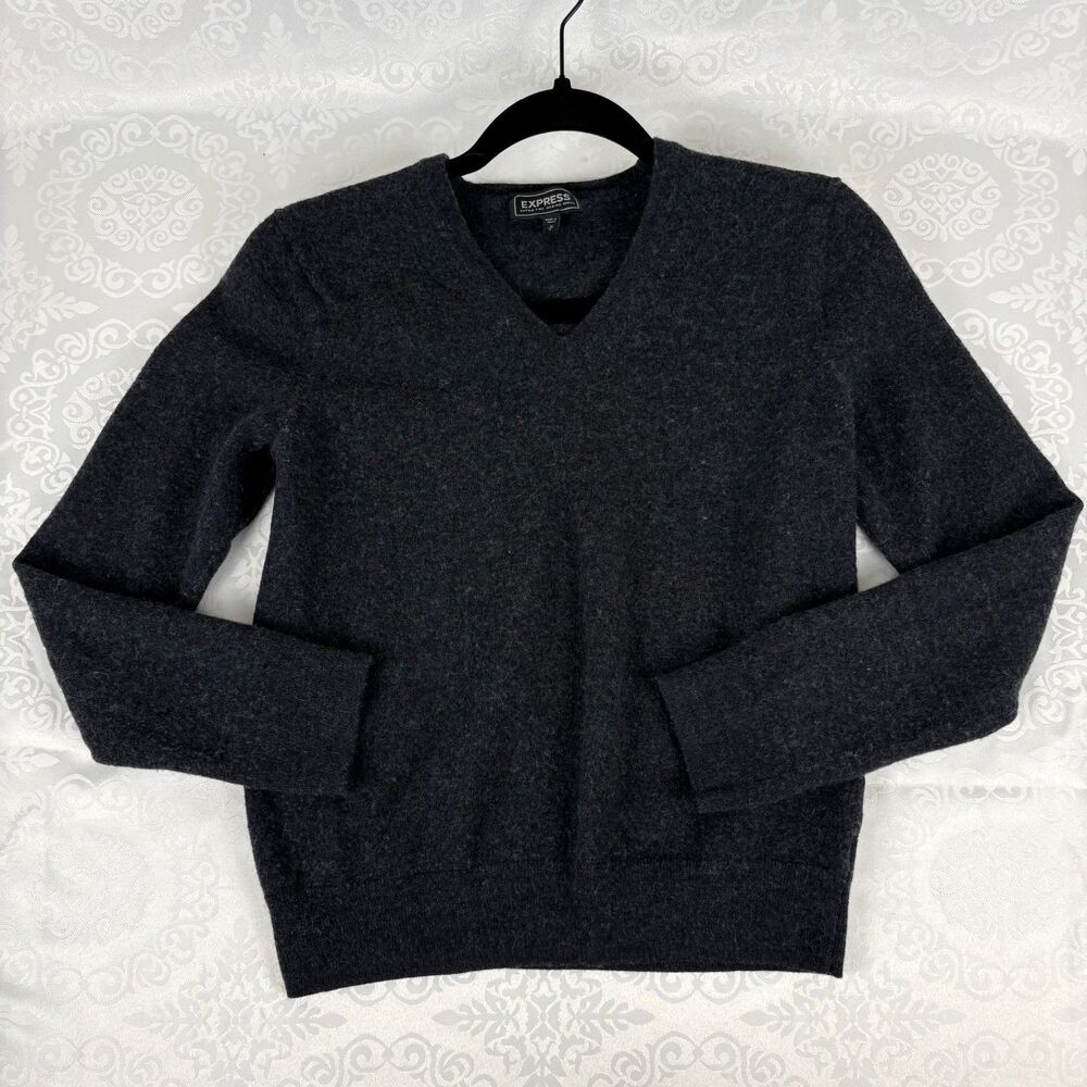 Express Merino Wool Sweater Brushed Knit Chic Classic Minimalist Capsule Medium
